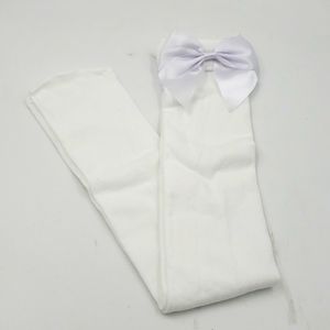 WHITE Knee-highs with Bow